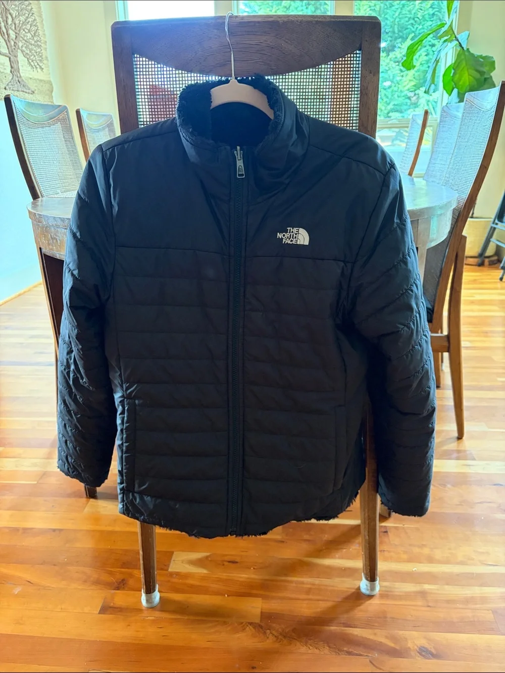 The North Face Reversible Black Quilted Girl’s Puffer Jacket